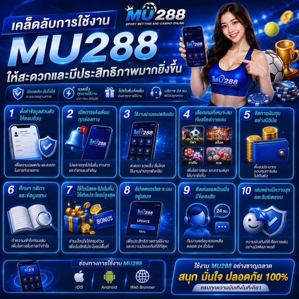 เคล็ดลับการใช้งาน MU288 ให้สะดวกและมีประสิทธิภาพมากยิ่งขึ้น