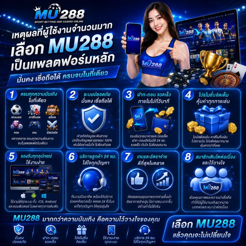 เหตุผลที่ผู้ใช้งานจำนวนมากเลือก MU288 เป็นแพลตฟอร์มหลัก